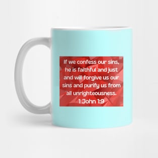 Bible Verse 1 John 1:9 Mug